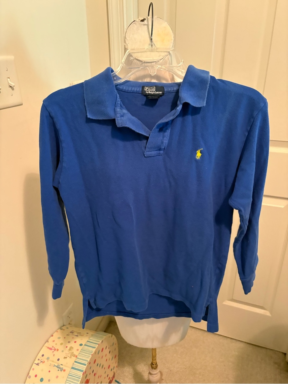 Polo Ralph Lauren Kids Long-Sleeve Polo Shirt in Royal Blue M (12-14) $98